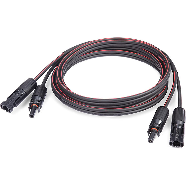 30 фута червен и черен двужилен соларен кабел 10AWG