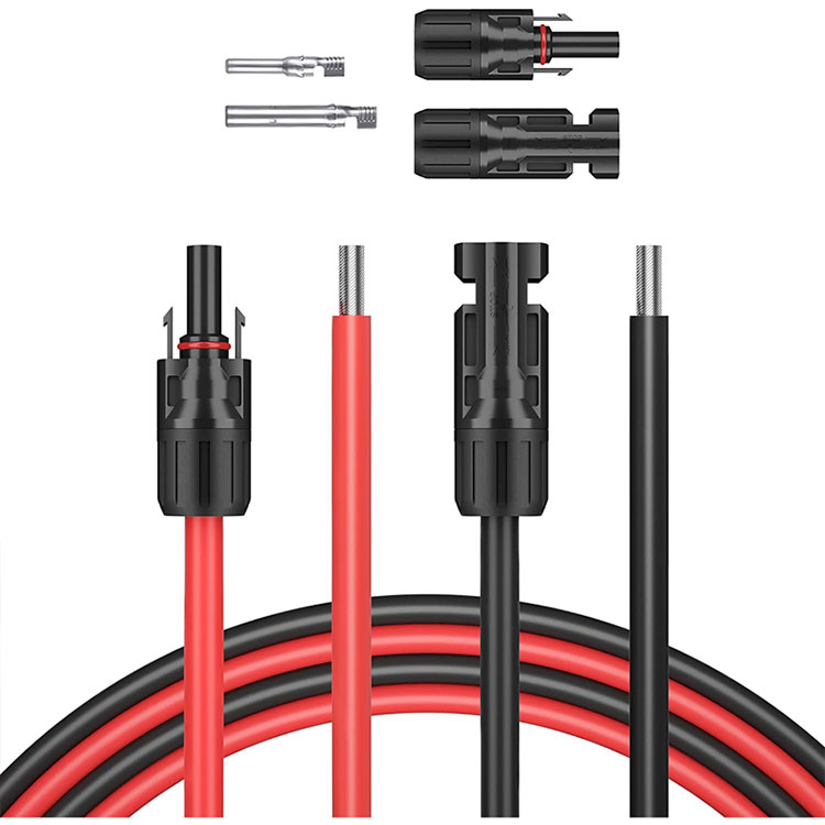 5 фута 10 AWG соларен проводник в единия край, гол конектор в единия край