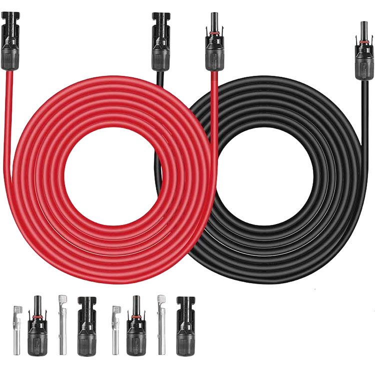 Слънчев удължителен кабел 30 фута 10 AWG 6 mm2 проводник за слънчев захранващ кабел